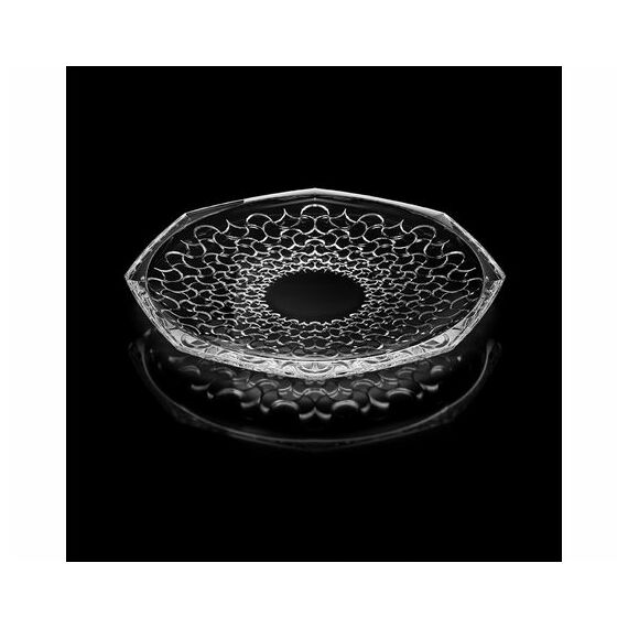 Блюдо круглое RCR ARABESQUE D30 см, H2,4 см, хрустальное стекло, Италия, фото , изображение 3