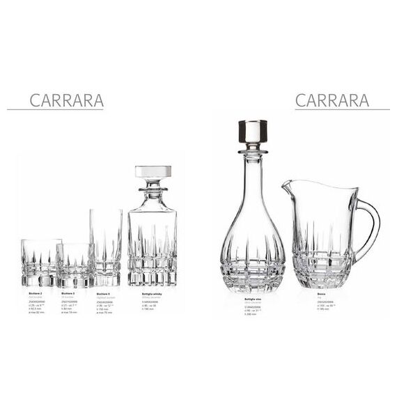 Кувшин RCR Carrara, 1030 мл, H188 мм, хрустальное стекло LUXION, Италия, фото , изображение 2