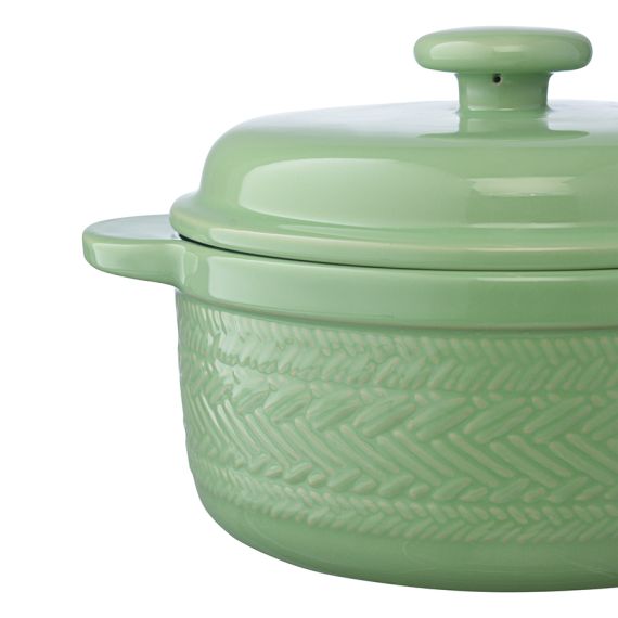 Кастрюля жаропрочная Country Mill, 1,9 л, светло-зеленая, Liberty Jones, фото , изображение 6