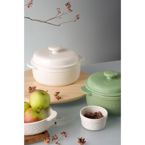 Кастрюля жаропрочная Country Mill, 1,9 л, светло-зеленая, Liberty Jones, фото , изображение 3