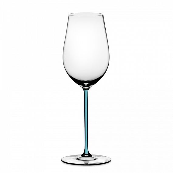 Бокал для вина Riesling/Zinfandel, 395 мл, прозрачный/бирюзовый, хрусталь, серия Fatto a Mano, Riedel, фото 
