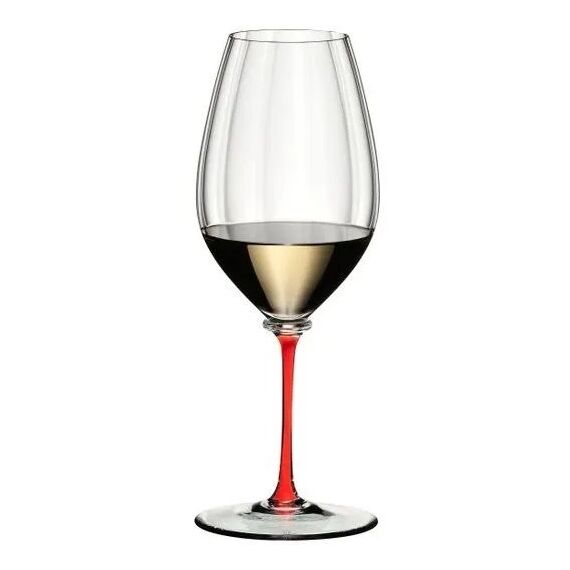 Бокал для вина Performance Riesling 623 мл, прозрачный/красный, хрусталь, серия Fatto a Mano, Riedel, фото 