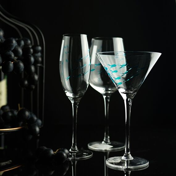 Набор из 6-ти бокалов флюте для шампанского, Abyss, 250 мл P.L. - BarWare, фото , изображение 2