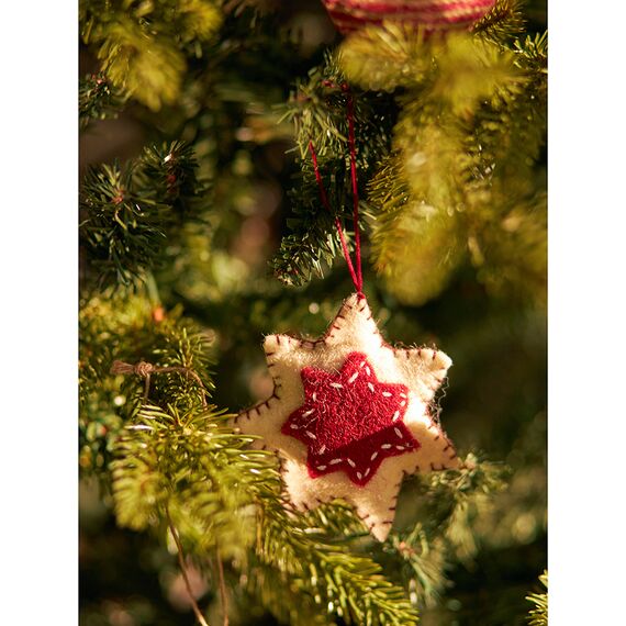 Набор елочных украшений из фетра Christmas stars из коллекции New Year Essential, 3 шт., Tkano, фото , изображение 6