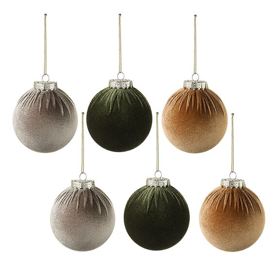 Набор ёлочных украшений Velvet Christmas из коллекции New Year Essential, 6 шт., Tkano, фото 
