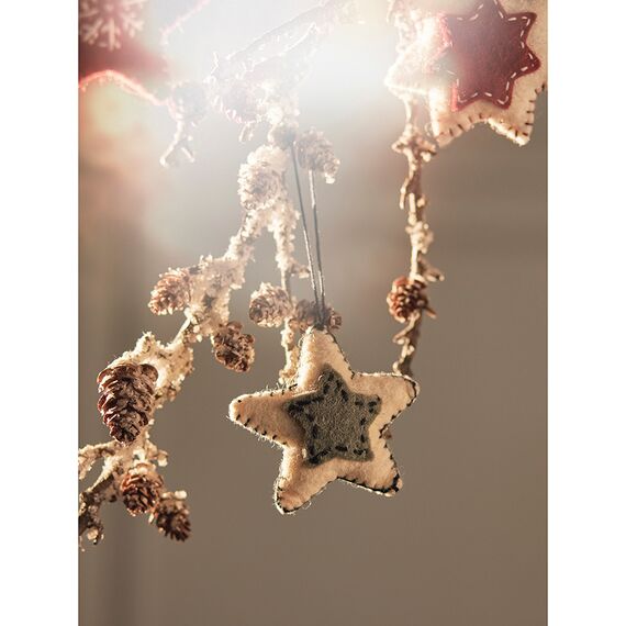 Набор елочных украшений из фетра Christmas stars из коллекции New Year Essential, 3 шт., Tkano, фото , изображение 12