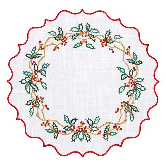 Набор из двух салфеток под приборы Festive wreath из коллекции New Year Essential, ?38 см, Tkano, фото 