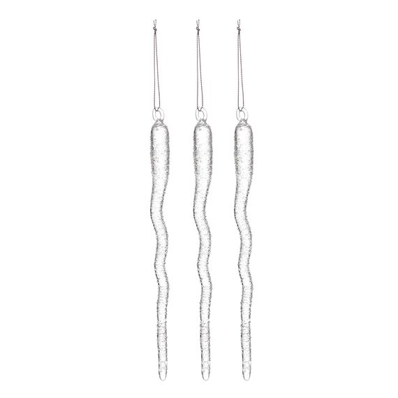 Набор ёлочных украшений Melting icicles из коллекции New Year Essential, 3 шт., Tkano, фото 
