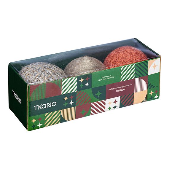 Набор ёлочных украшений Trendy коллекции New Year Essential, 3 шт., Tkano, фото , изображение 11