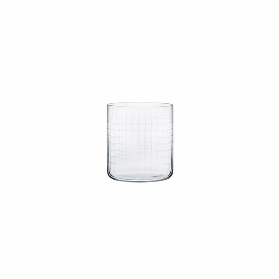 Набор стаканов Олд Фэшн Finesse Grid, 390 мл, 4 шт, D=80, H=88 мм, хрустальное стекло, Nude, фото 
