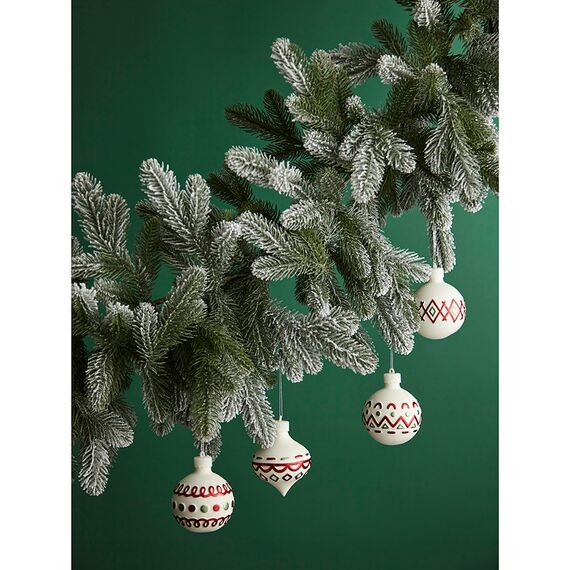 Набор ёлочных украшений с подсветкой Festive embroidey из коллекции New Year Essential, 4 шт., Tkano, фото , изображение 3