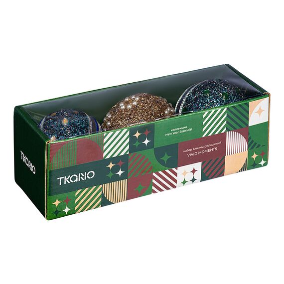 Набор ёлочных украшений Vivid moments коллекции New Year Essential, 3 шт., Tkano, фото , изображение 8