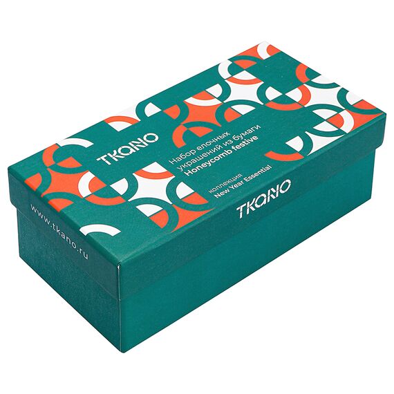 Набор елочных украшений из бумаги Honeycomb festive из коллекции New Year Essential, Tkano, фото , изображение 7