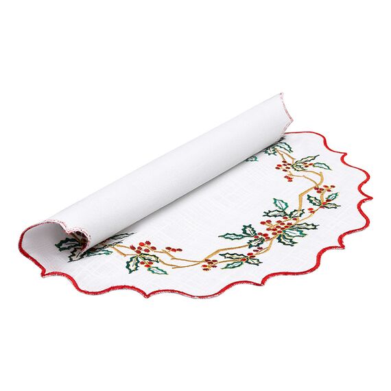 Набор из двух салфеток под приборы Festive wreath из коллекции New Year Essential, ?38 см, Tkano, фото , изображение 4