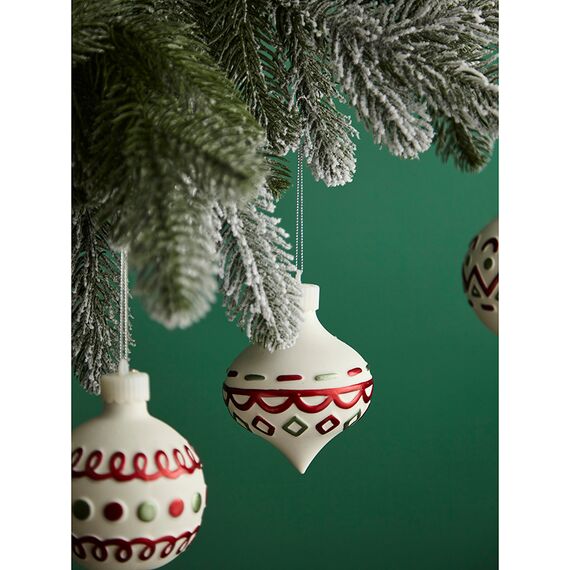 Набор ёлочных украшений с подсветкой Festive embroidey из коллекции New Year Essential, 4 шт., Tkano, фото , изображение 5