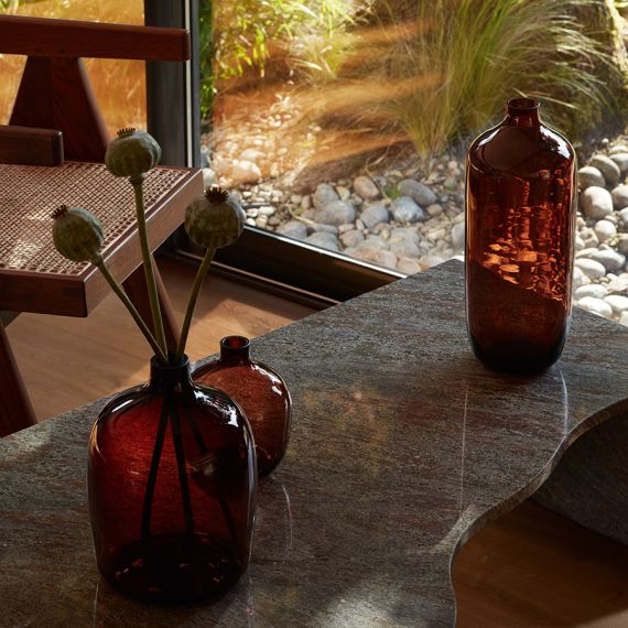 Ваза Vessel, 27 см, коричневая, LSA International, фото , изображение 4