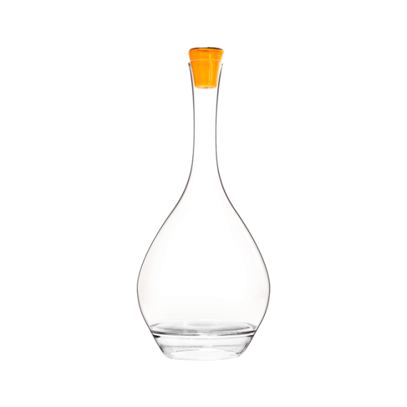 Carafe Perche Ronde, Графин 750 мл, D15 см, H32,5 см, размер желтой крышки: D3,8 см, H4,5 см; бессвинцовый хрусталь, Франция, L'Atelier du Vin, фото 