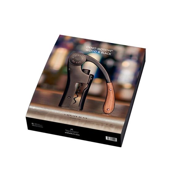 Штопор для вина рычажный L'Atelier du Vin Oeno Motion Wood & Black, фото , изображение 4