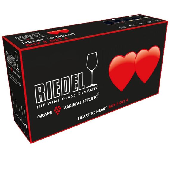 Набор бокалов Heart To Heart Pay 3 Get 4 Value Gift Pack Riesling, 4 шт., 460 мл, 5409/05, Riedel, фото , изображение 3