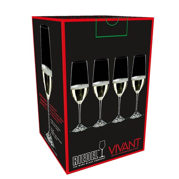 Набор бокалов для шампанского RIEDEL Vivant Champagne Flute, 4 шт., 290 мл, 0484/08, Riedel, фото , изображение 4