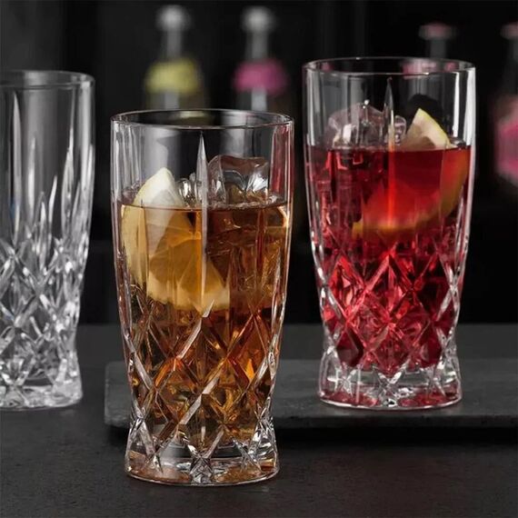 Набор бокалов Latte Macchiato Noblesse, 4 бокала 350 мл., 4 стеклянные соломинки, 1 щетка для чистки, Nachtmann, фото , изображение 4