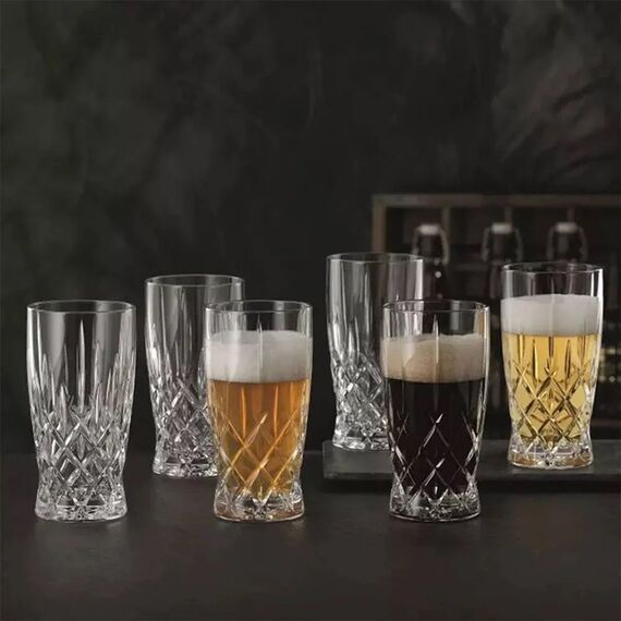 Набор бокалов Latte Macchiato Noblesse, 4 бокала 350 мл., 4 стеклянные соломинки, 1 щетка для чистки, Nachtmann, фото , изображение 5