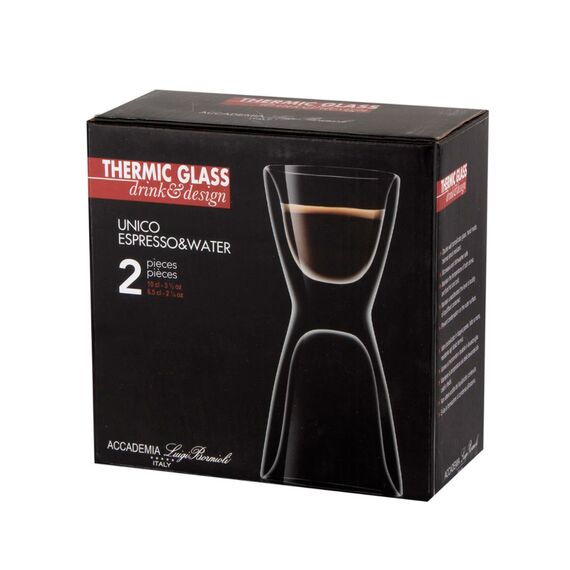Набор стаканов для кофе и воды, 65 мл и 100 мл, 2 шт., серия Thermic Glass, Luigi Bormioli, фото , изображение 4