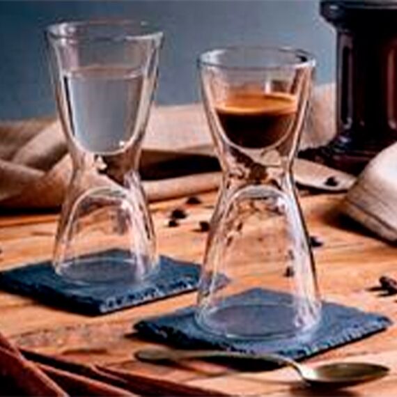 Набор стаканов для кофе и воды, 65 мл и 100 мл, 2 шт., серия Thermic Glass, Luigi Bormioli, фото , изображение 3