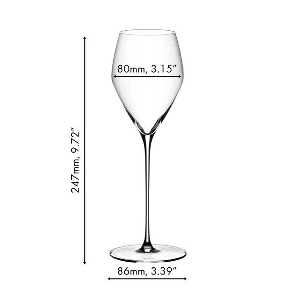 Набор из 2-х бокалов для шампанского Champagne Glass, объем: 327 мл, высота: 247 мм, хрусталь, серия Veloce, 6330/28, Riedel, фото , изображение 3