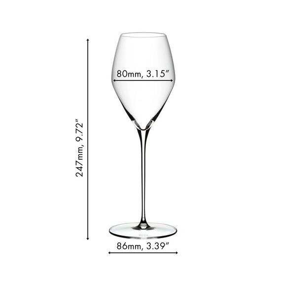 Набор из 2-х бокалов для белого вина Sauvignon Blanc (Совиньон Блан) , объем: 347 мл, высота: 247 мм, хрусталь, серия Veloce, 6330/33, Riedel, фото , изображение 3