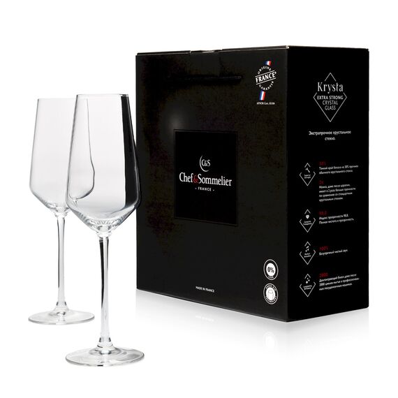 Набор бокалов-флюте Distinction, 2 шт, 230 мл, D50 мм, H210 мм, Chef&Sommelier, фото 