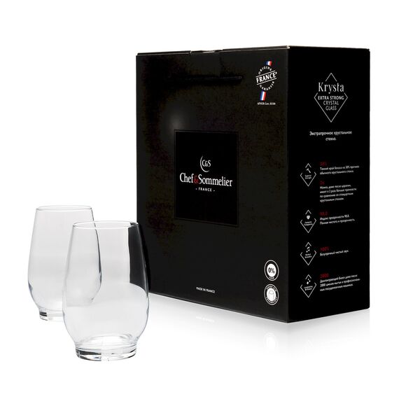 Набор стаканов Хайбол Absoluty, 2 шт, 370 мл, D79 мм, H119 мм, Chef&Sommelier, фото 