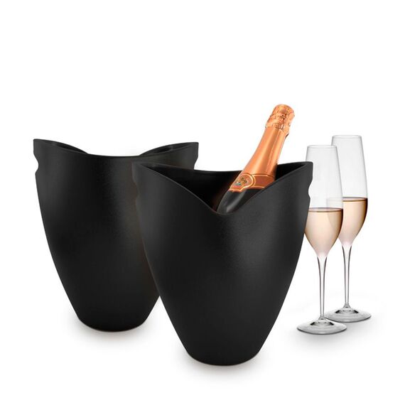 Ведерко для охлаждения вина и шампанского Ice Bucket Black, Pulltex, фото , изображение 2