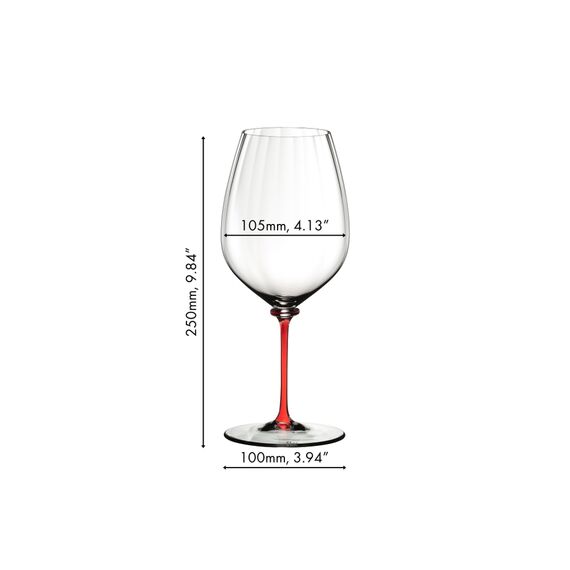Бокал для красного вина Cabernet 4884/0R, 834 мл, красная ножка, серия Fatto a Mano, Riedel, фото , изображение 4