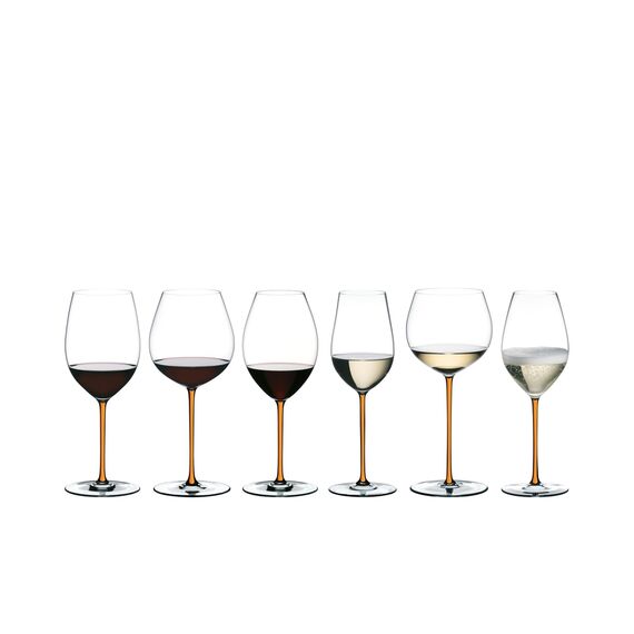 Бокал для красного вина Cabernet/Merlot ручной работы 4900/0О, 625 мл, оранжевая ножка, серия Fatto a Mano, Riedel, фото , изображение 5