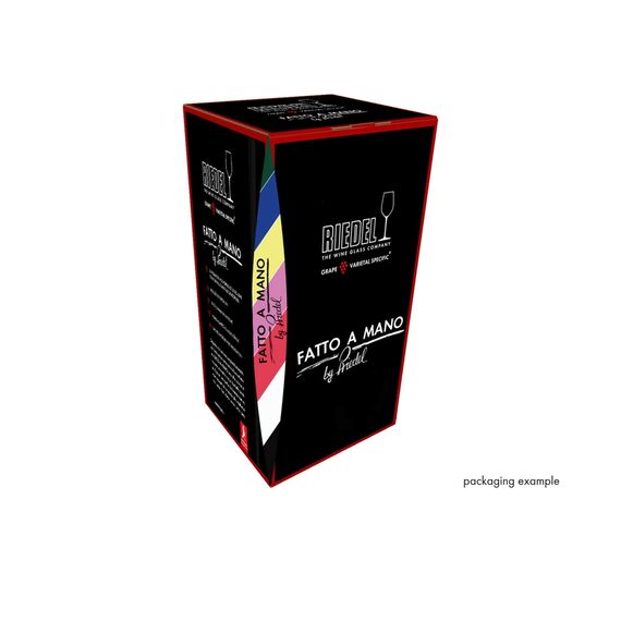 Бокал для красного вина Cabernet/Merlot ручной работы 4900/0О, 625 мл, оранжевая ножка, серия Fatto a Mano, Riedel, фото , изображение 4
