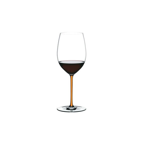 Бокал для красного вина Cabernet/Merlot ручной работы 4900/0О, 625 мл, оранжевая ножка, серия Fatto a Mano, Riedel, фото 