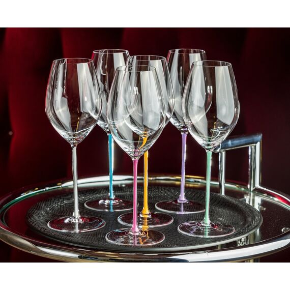 Бокал для шампанского Champagne 4900/28T, 459 мл, бирюзовая ножка, серия Fatto a Mano, Riedel, фото , изображение 2