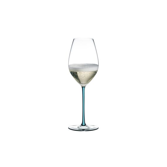 Бокал для шампанского Champagne 4900/28T, 459 мл, бирюзовая ножка, серия Fatto a Mano, Riedel, фото , изображение 3