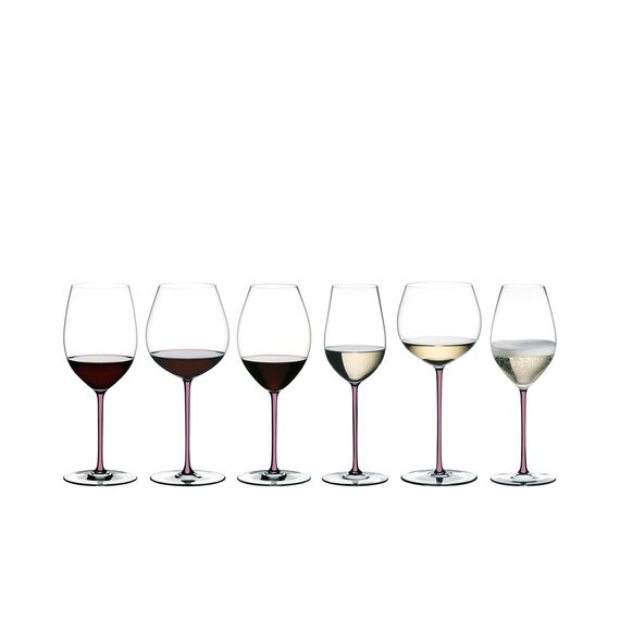 Бокал для красного вина Cabernet/Merlot ручной работы 4900/0MA, 709 мл, сиреневая ножка, серия Fatto a Mano, Riedel, фото , изображение 5