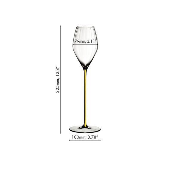 Бокал для шампанского High Performance Champagne Glass 4994/28Y, желтая ножка, 375 мл, Riedel, фото , изображение 4