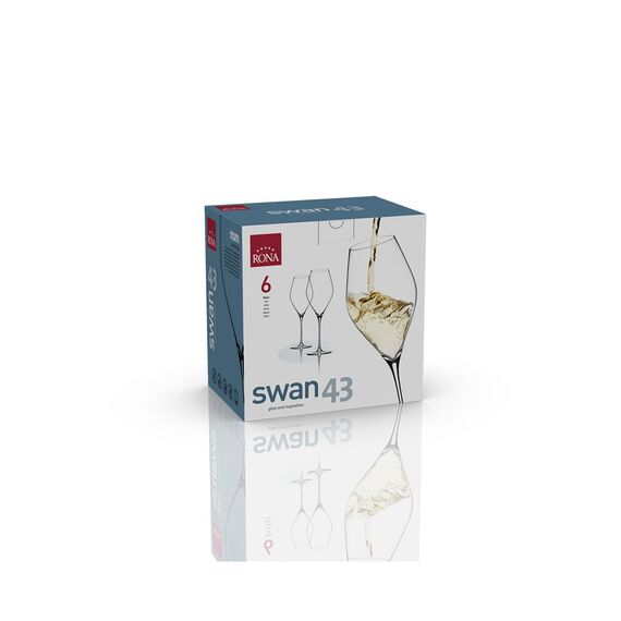 Набор из 6-ти бокалов для вина Swan 430 мл, D 84 мм, H 256 мм, Rona, фото , изображение 2