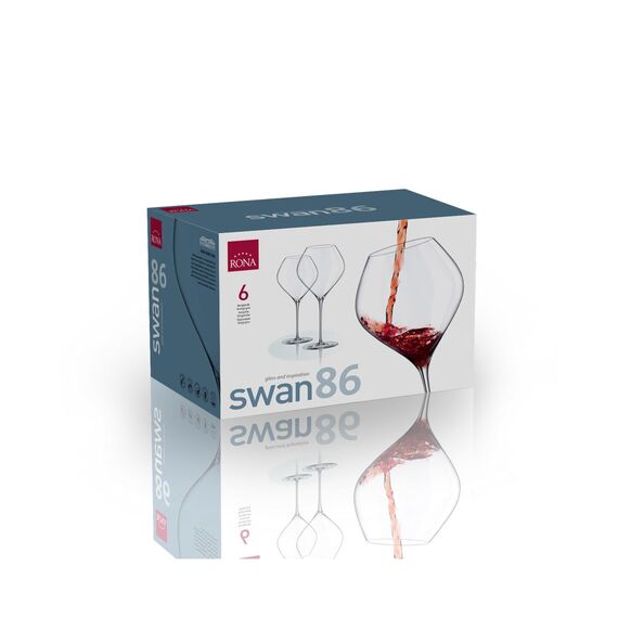 Набор из 6-ти бокалов для вина Swan 860 мл, D 122 мм, H 256 мм, Rona, фото , изображение 3