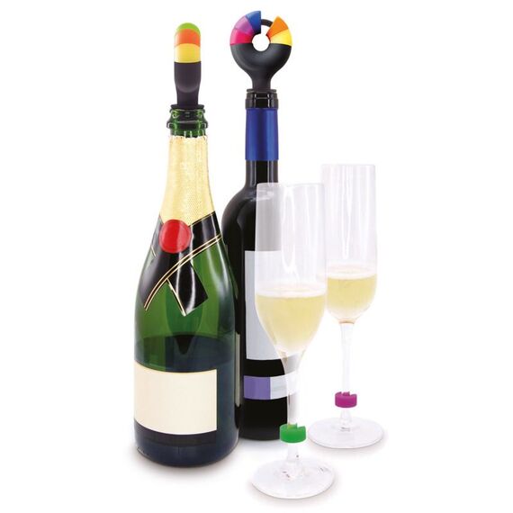 Пробка для вина с маркерами Stopper & Glass Identifier, Pulltex, фото , изображение 4