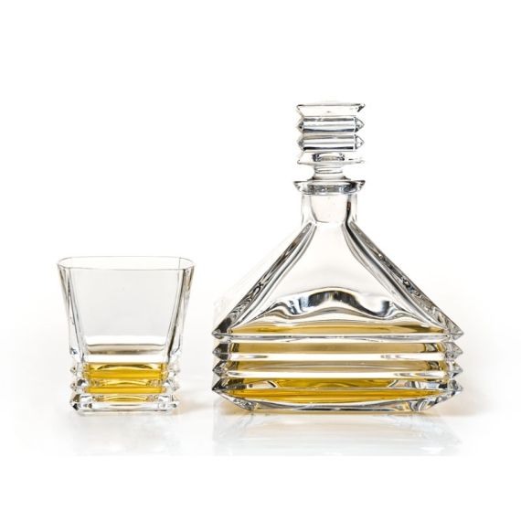 Набор для виски Maria Barware: 1 штоф 800 мл и 6 стаканов 300 мл, Crystal Bohemia, фото , изображение 2
