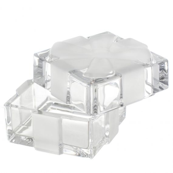 Доза - шкатулка с матовым бантом Boxes, 7,2 см, Crystal Bohemia, фото 