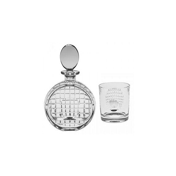 Набор для виски Magnifier: 1 штоф 650 мл и 6 стаканов 320 мл , Crystal Bohemia, фото 