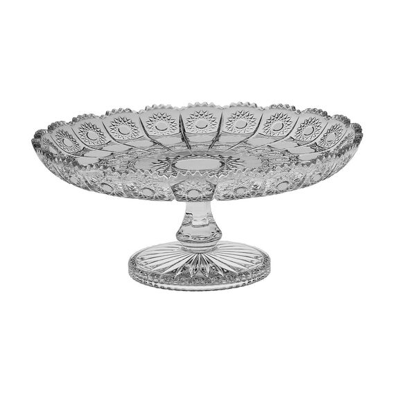 Тарелка для торта на ножке 500PK, 31 см, Crystal Bohemia, фото 