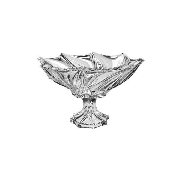 Салатник овальный на ножке Bromelias, 35 см, Crystal Bohemia, фото 