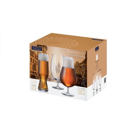 Набор для пива Beercraft: 2 бокала 630 мл, 2 стакана 550 мл, 2 бокала 680 мл, Crystal Bohemia, фото , изображение 4
